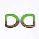 Прозрачные соединительные кольца из смолы и орехового дерева RESI-Q210-012A-B02-2