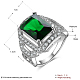 Los anillos de dedo de cristal de bronce romántica RJEW-BB19529-D-8-3
