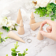 FINGERINSPIRE 12 Pcs Wood Cone Ring Holder Wooden Finger Ring Display Stands 1.18x3 inch Cone Shape Ring Displays Jewelry Ring Storage Rack Ring Organizer for Retail RDIS-FG0001-24-4