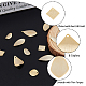 HOBBIESAY 32Pcs 8 Styles Blank Stamping Tags Real 24K Gold Plated Pendants Charms Brass Teardrop Square Fan Leaf Twist Rhombus Dangle Charms for Stamping Necklaces Bracelets Earrings KK-HY0001-31-4