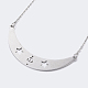304 Stainless Steel Pendant Necklaces NJEW-E123-01-3