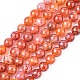 Natural Fire Crackle Agate Beads Strands X-G-G212-8mm-10-1