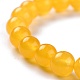 Gefärbte natürliche Jade Perlen Stretch-Armbänder BJEW-J183-B-02-2