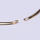 304ステンレススチール製チョーカーネックレス  硬いネックレス  18KGP本金メッキ  5.31インチ（13.5cm） NJEW-O094-07-2