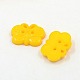 2-Hole Acrylic Simplicity Butterfly Button for Garment Accessories X-BUTT-E017-05-2
