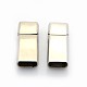 Mixed Styles Glazed or Matte Rectangle 304 Stainless Steel Magnetic Bracelet Clasps STAS-I011-05B-1