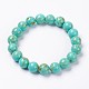 Synthetic Turquoise Beaded Stretch Bracelet BJEW-P208-04-8mm-1