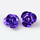 Mixte couleur aluminium fleur rose minuscule de perles de métal X-AF6MM00MY-5