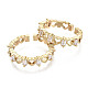 Brass Micro Pave Clear Cubic Zirconia Cuff Rings RJEW-S044-133-NF-2