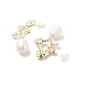 Boucles d'oreille en perles naturelles EJEW-P256-58G-2