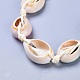 Adjustable Printed Cowrie Shell Braided Bead Bracelets BJEW-JB04273-3
