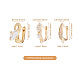 12 шт. 6 стильные латунные серьги-кольца с микропаве из кубического циркония ZIRC-PJ0001-06-3