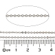 Rhodinierte flache Kabelketten aus 925 Sterlingsilber STER-F052-04P-05-2