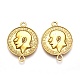 Flat Round with Word Tibetan Style Alloy Links TIBE-5236-AG-FF-2