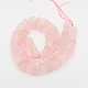Cuarzo rosa natural facetado rondelle perla hebra G-P081-01-2