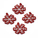 MIYUKI＆TOHO日本のシードビーズ  手作りのペンダント  織機模様  スノーフレーク  暗赤色  21.5x22x2mm  穴：1.4mm SEED-Q037-030-1