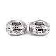 Brass Micro Pave Clear Cubic Zirconia Beads ZIRC-P091-05B-P-RS-1