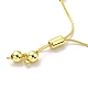 Runde Perlen-Schieberegler-Armbänder aus Messing für Damen BJEW-M232-01G-B-4