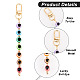 Arricraft 6pcs mauvais œil résine ronde pompon pendentif décorations KEYC-AR0001-16-4