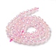 Galvanici rosa naturale perle di quarzo fili G-Z038-A03-01AB-3