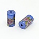 Flower Printed Spray Painted Acrylic Column Beads ACRP-O001-01A-1