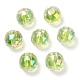 Perles acryliques irisées arc-en-ciel à placage uv bicolore TACR-D010-06C-2