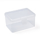 プラスチックビーズ収納ケース  収納ボックス  長方形  透明  11.9x8.6x6.6cm CON-E017-13-1