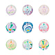 18Pcs 9 Colors Transparent Acrylic Enamel Beads TACR-TA0001-15-1