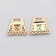 Filigree Trapezoid Plating Zinc Alloy Chandelier Components PALLOY-N0099-05RG-1