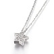 304 Stainless Steel Pendant Necklaces NJEW-O108-08P-1