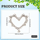 2pcs coeur creux artisanat perles feutre appliques PATC-FG0001-53-2