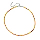 Collier de perles de verre rondelle à facettes pour femme NJEW-M208-01I-3
