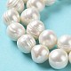 Fili di perle di perle d'acqua dolce coltivate naturali PEAR-E019-04-4