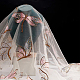 Benecreat 2 ヤードオーガンジー生地トンボ刺繍  33.5 インチ幅のレース生地ドレス衣装テーブル diy 工芸品カーテンホームヴィンテージ装飾  厚さ0.5mm DIY-WH0304-409-1