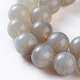 Natural Grey Agate Beads Strands G-O181-11-3