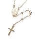 Collares de cuentas de rosario de 304 acero inoxidable NJEW-D285-40G-2