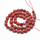 Rosso naturale perline di diaspro fili G-S264-02-2