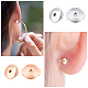 CREATCABIN 1 Box 2 Pairs Locking Earring Backs for Studs Secure 925 Sterling Silver Ear Nuts Hypoallergenic Replacements Backings Safely for Pierced Earrings STER-CN0001-14B-6