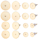 Beebeecraft 1 Box 160Pcs 6/8/10/12mm Blank Post Earring Studs 24K Gold Plated Flat Round Stud Earring Findings with 160Pcs Ear Nuts for DIY Jewelry Dangle Earring Making STAS-BBC0003-42-1