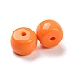 不透明なアクリルビーズ  コラム  オレンジ  10x6mm  穴：1.8mm  910個/ 500g OACR-B013-10B-3