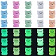 Olycraft 30 pièces 5 couleurs résine lumineuse mignon petit chat ornements RESI-SZ0003-43-1