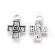 Style tibétain croix grecque supports pendentifs émail X-LF1140Y-2