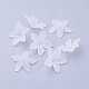 Perles de fleur en acrylique clair mat X-PL594-11-2