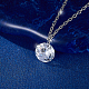 Ожерелья с плоскими круглыми подвесками из кубического циркония GX5986-3