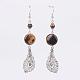 Natural & Synthetic Mixed Stone Dangle Earrings EJEW-JE02467-2