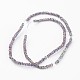 Chapelets de perles en verre électroplaqué EGLA-P018-1mm-FR-B01-2