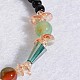 Perles de verre avec des colliers de perles d'agate X-NJEW-E040-04-4