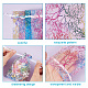 Nbeads 100Pcs 4 Colors Rectangle Lace Organza Drawstring Gift Bags OP-NB0001-15-5
