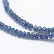 Electroplate Glass Beads Strands X-EGLA-J144-FR-A03-3