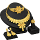 Collane con pendenti in lega e orecchini pendenti con borchie e anelli e set di bracciali a maglie&nbsp;WG80561-02-1
